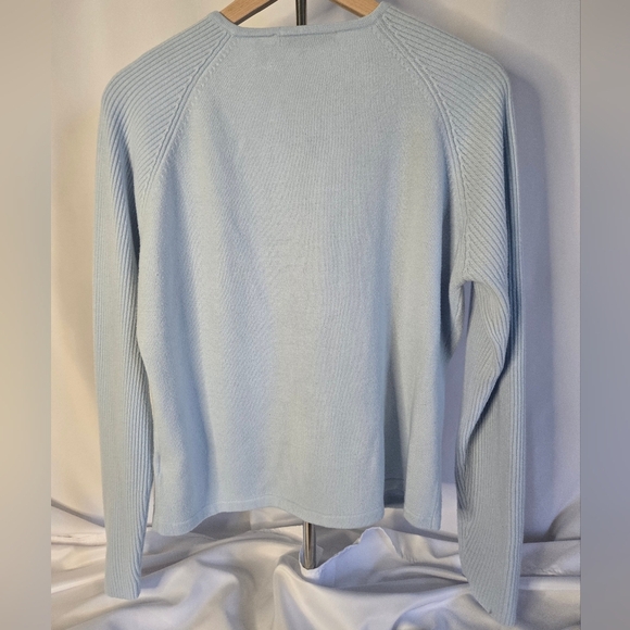 Carolyn Taylor Light Blue Button Down Cardigan Sweater | Size Large - Picture 5 of 5